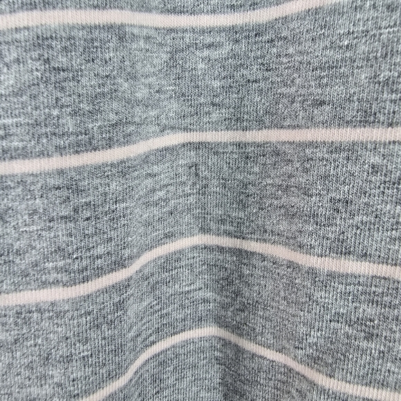 NWOT Christopher&Banks Christmas Sequin Flamingo 3/4 Sleeve Grey & Pink Stripe S - Picture 6 of 9